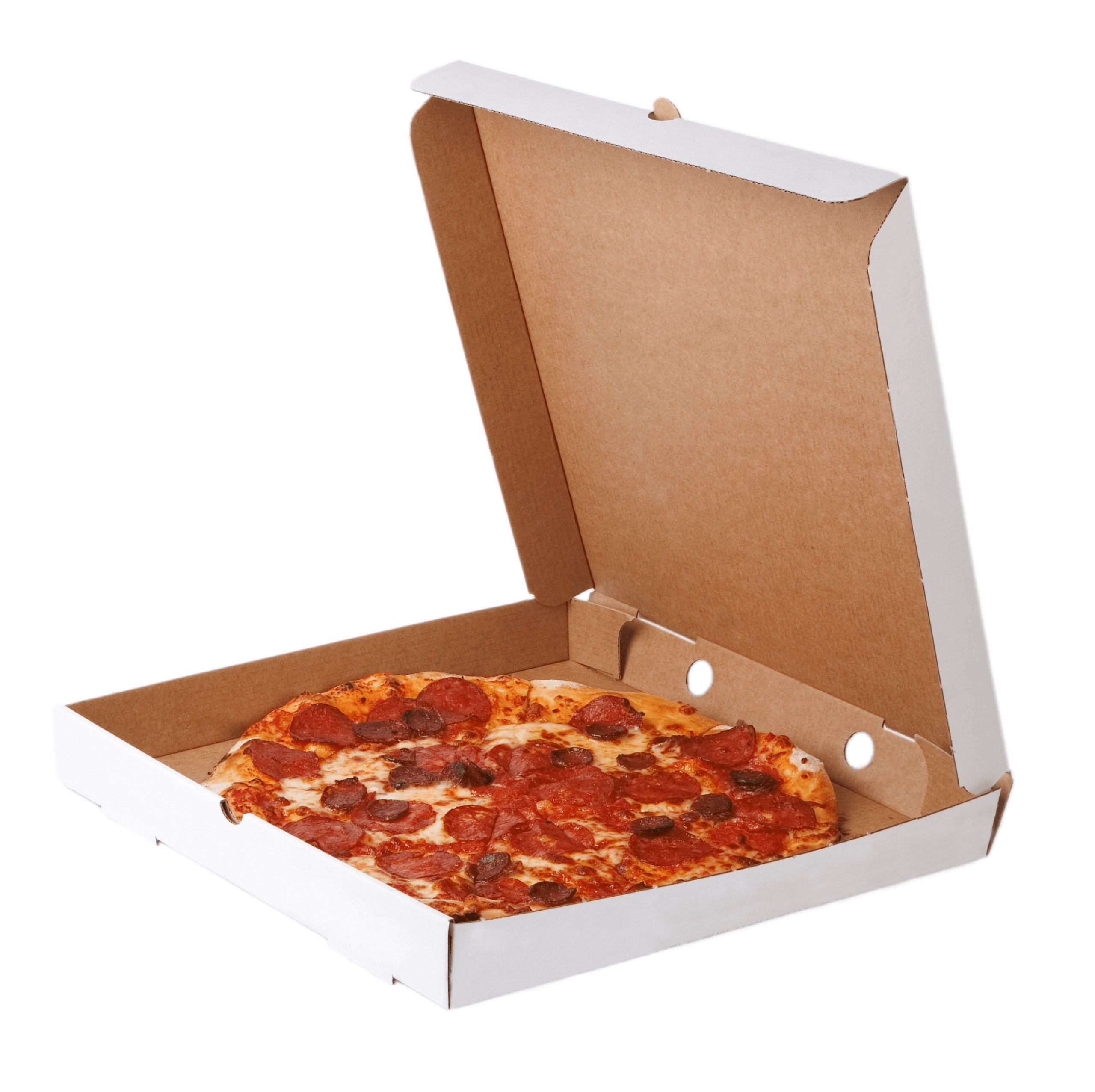 An image of a pizza delivery box.
