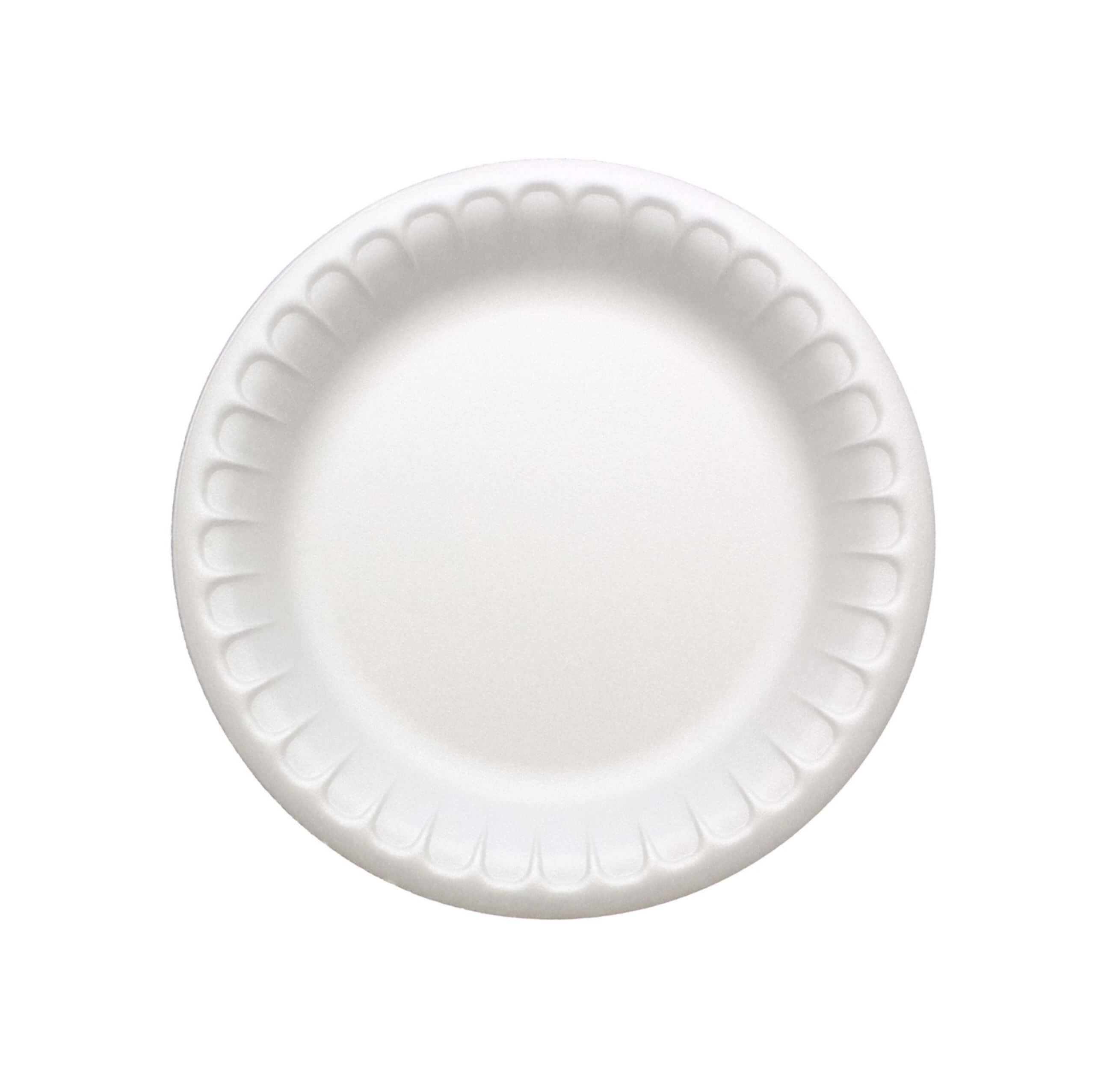 An image of a singular Polystyrene Foam Plate.