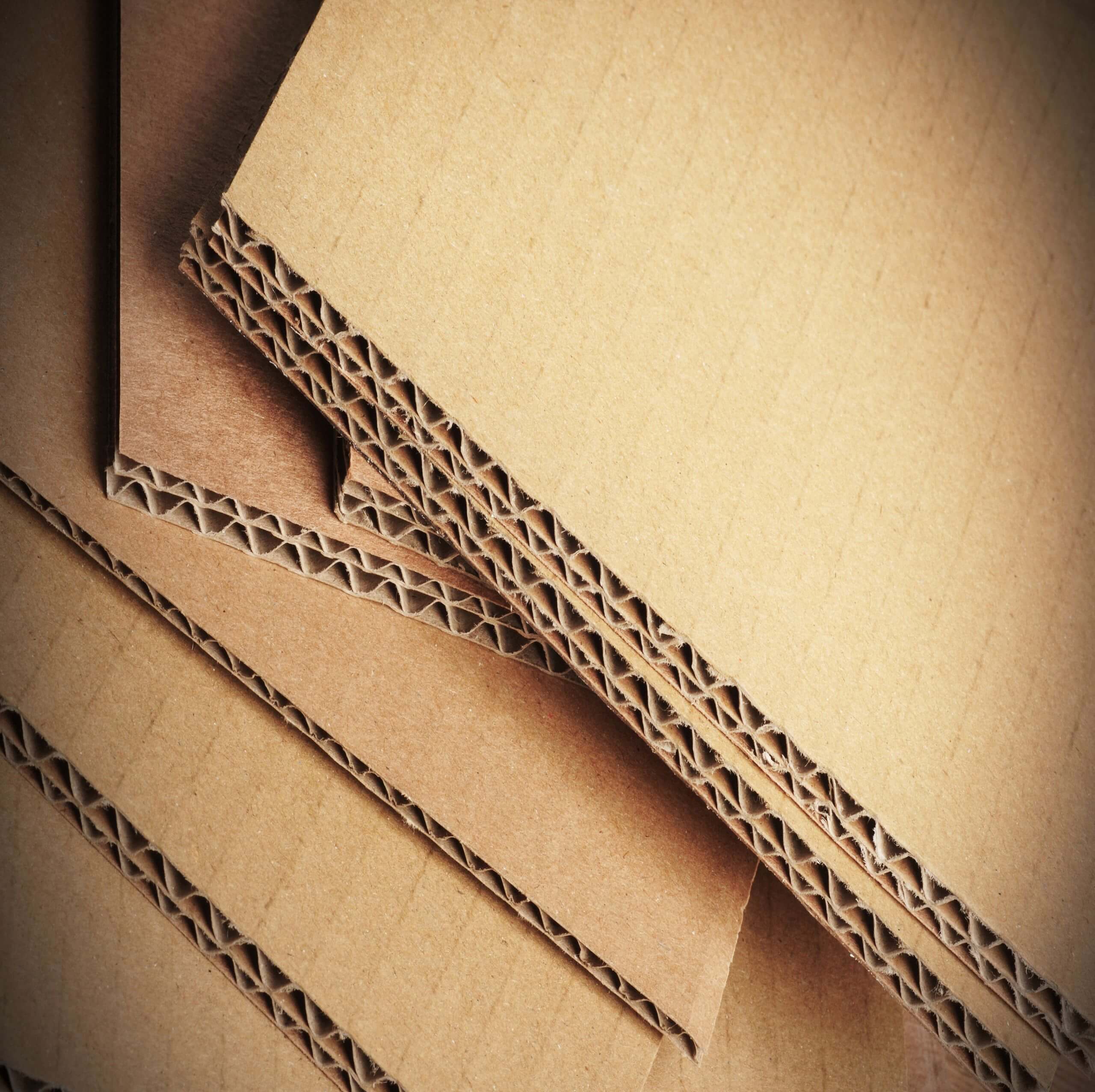 A close up image of Corrugated Cardboard Sheeting (Double Wall).