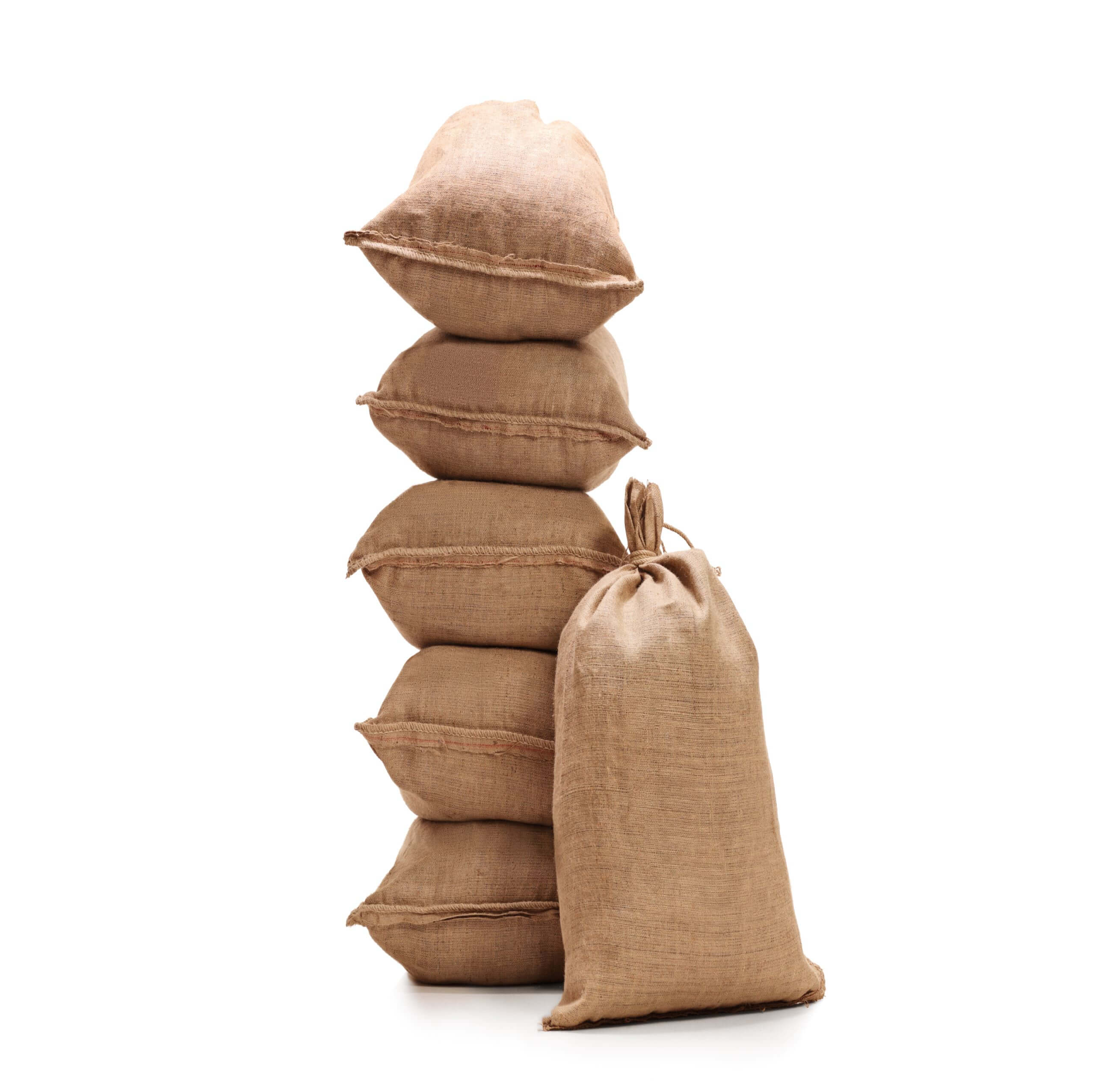 An Image of Hessian Sandbags.