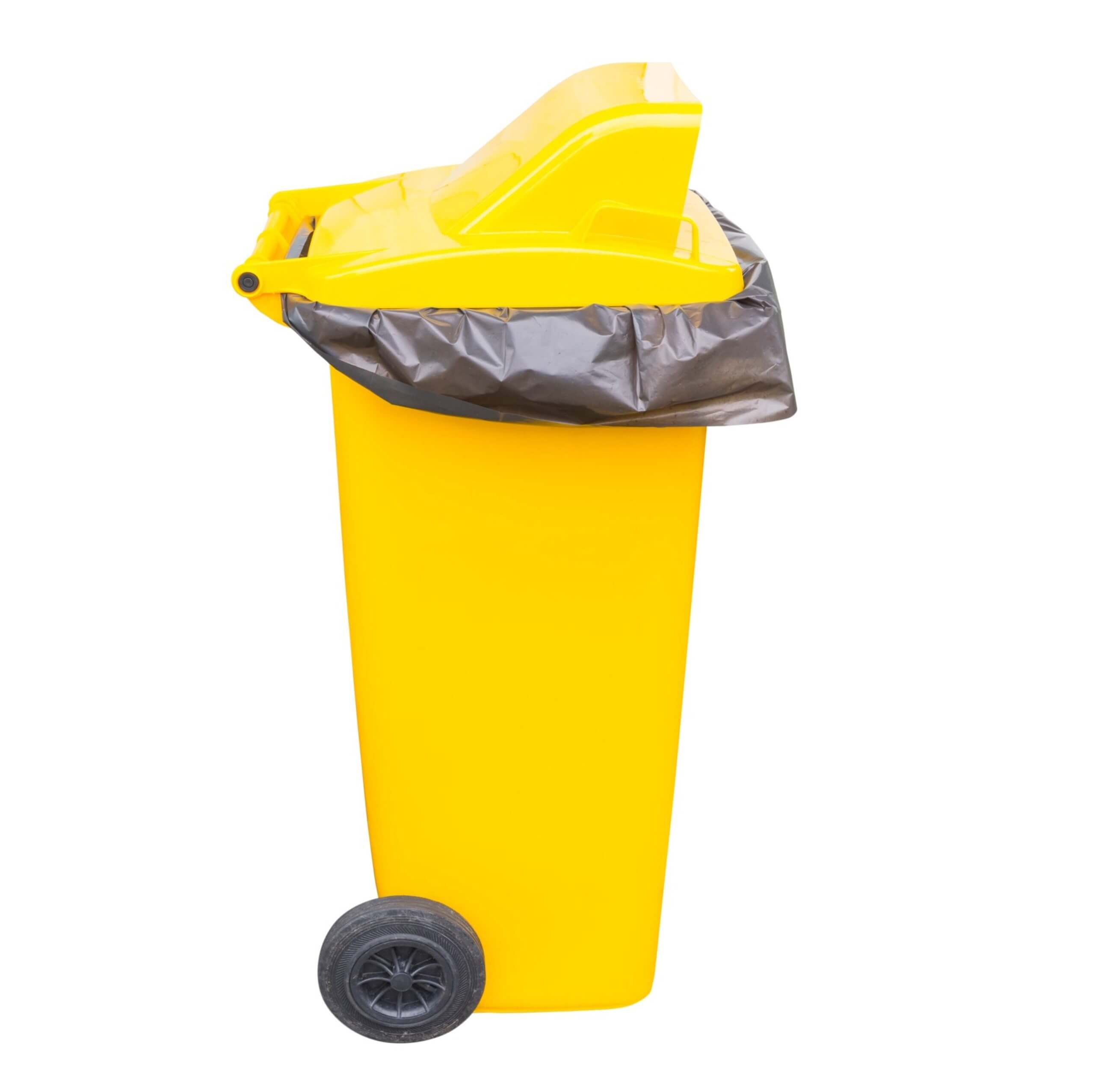 An image of our Wheelie Bin Refuse Bags in use.