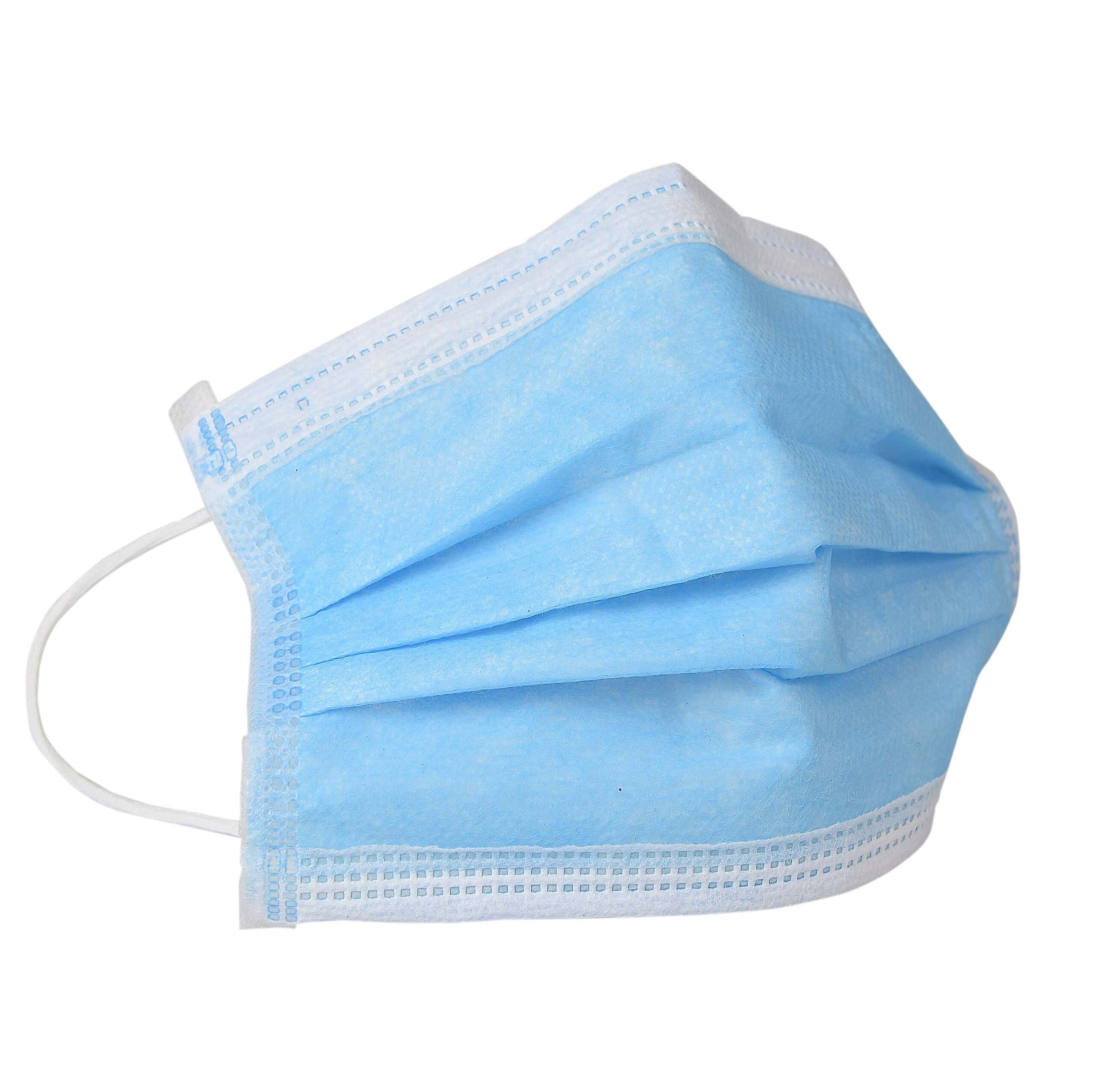 An image of one of our Blue Disposable Face Masks.