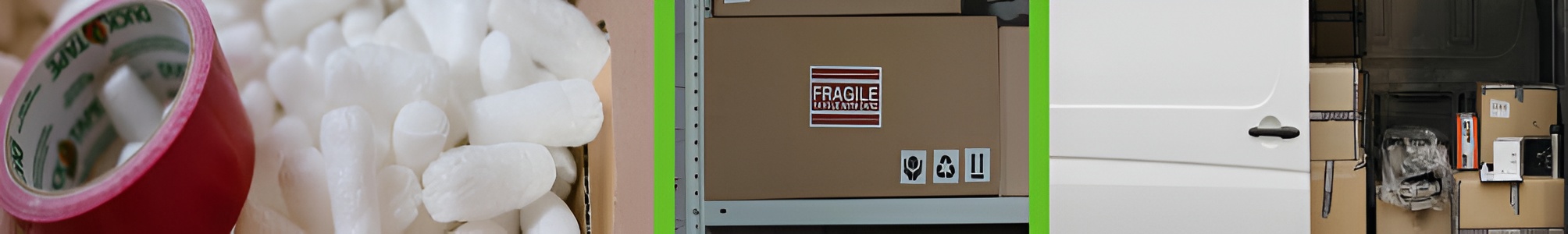 Banner image showing packing room workflow images